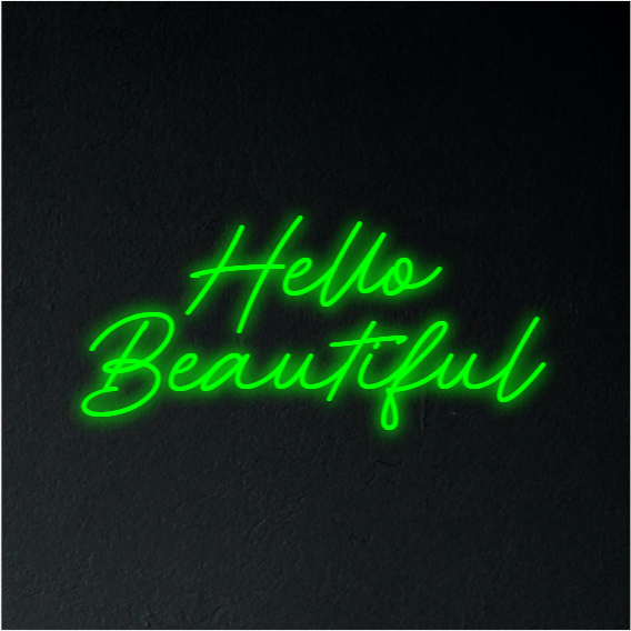 Hello beautiful neon cheapest sign